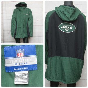 New York Jets 2XL Green On Field Reebok Jacket Men